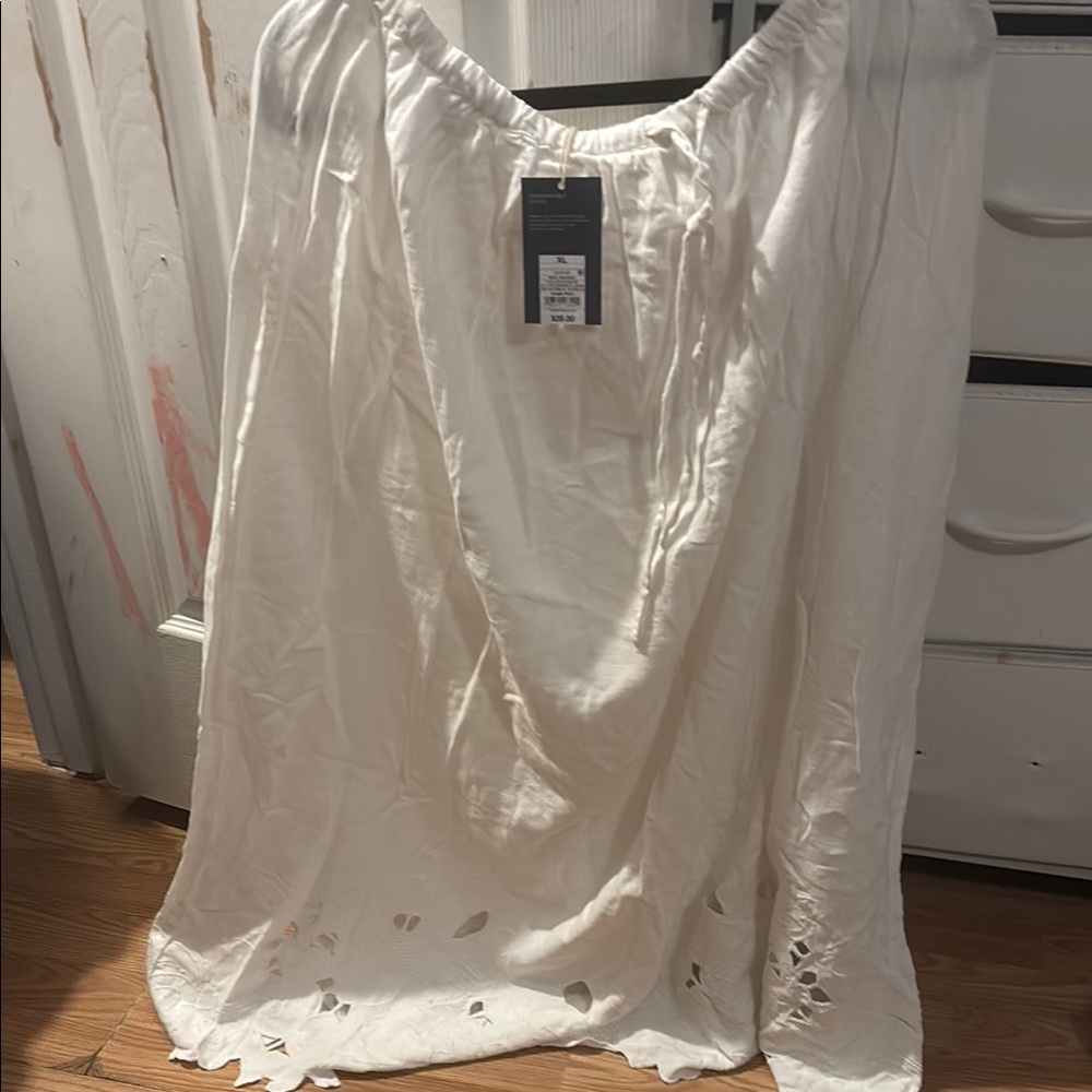 Universal Thread White Embellished Maxi Wrap Skirt